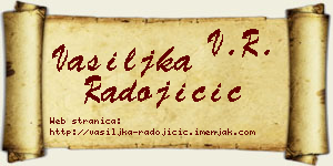 Vasiljka Radojičić vizit kartica
